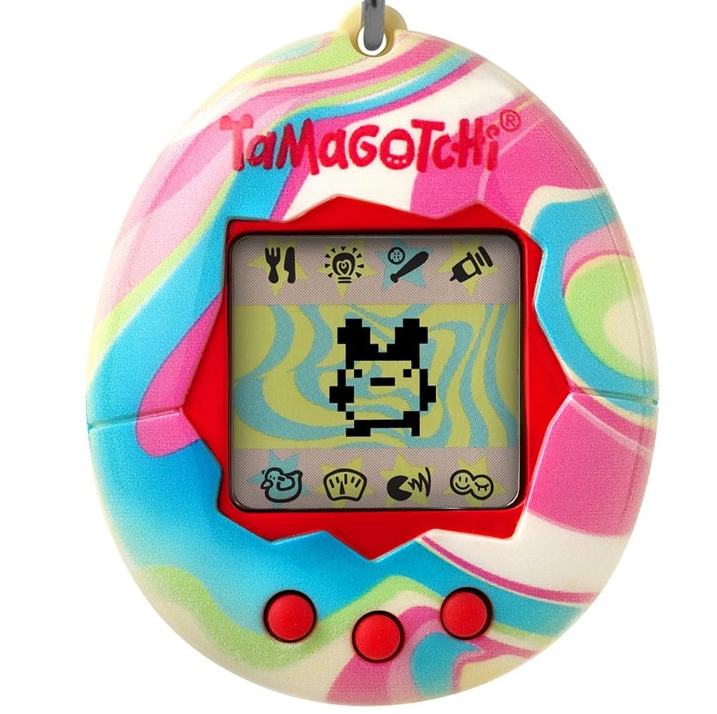 BANDAI-Tamagotchi Virtuelles Haustier, Pastell, Marmor 42973 Pastell-Marmor, Pastell-Marmor