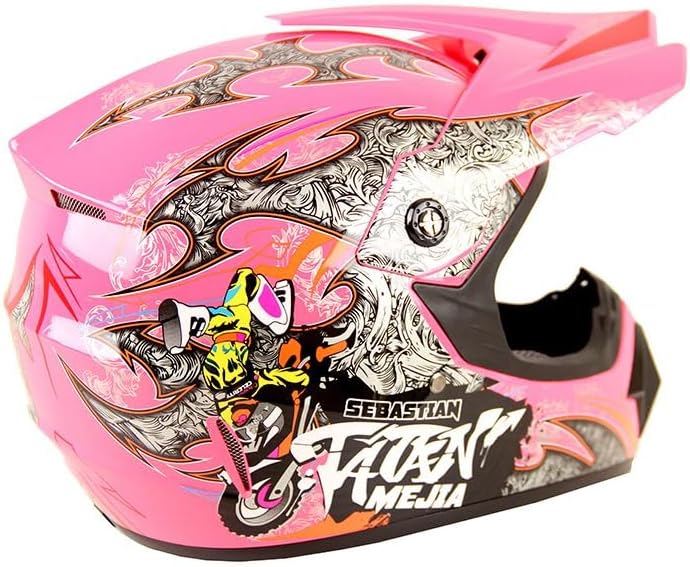 Kinder Crosshelm Mejia – Motorradhelm für Kinder, ABS-Schale, robuster Kinderhelm für Downhill, Quad