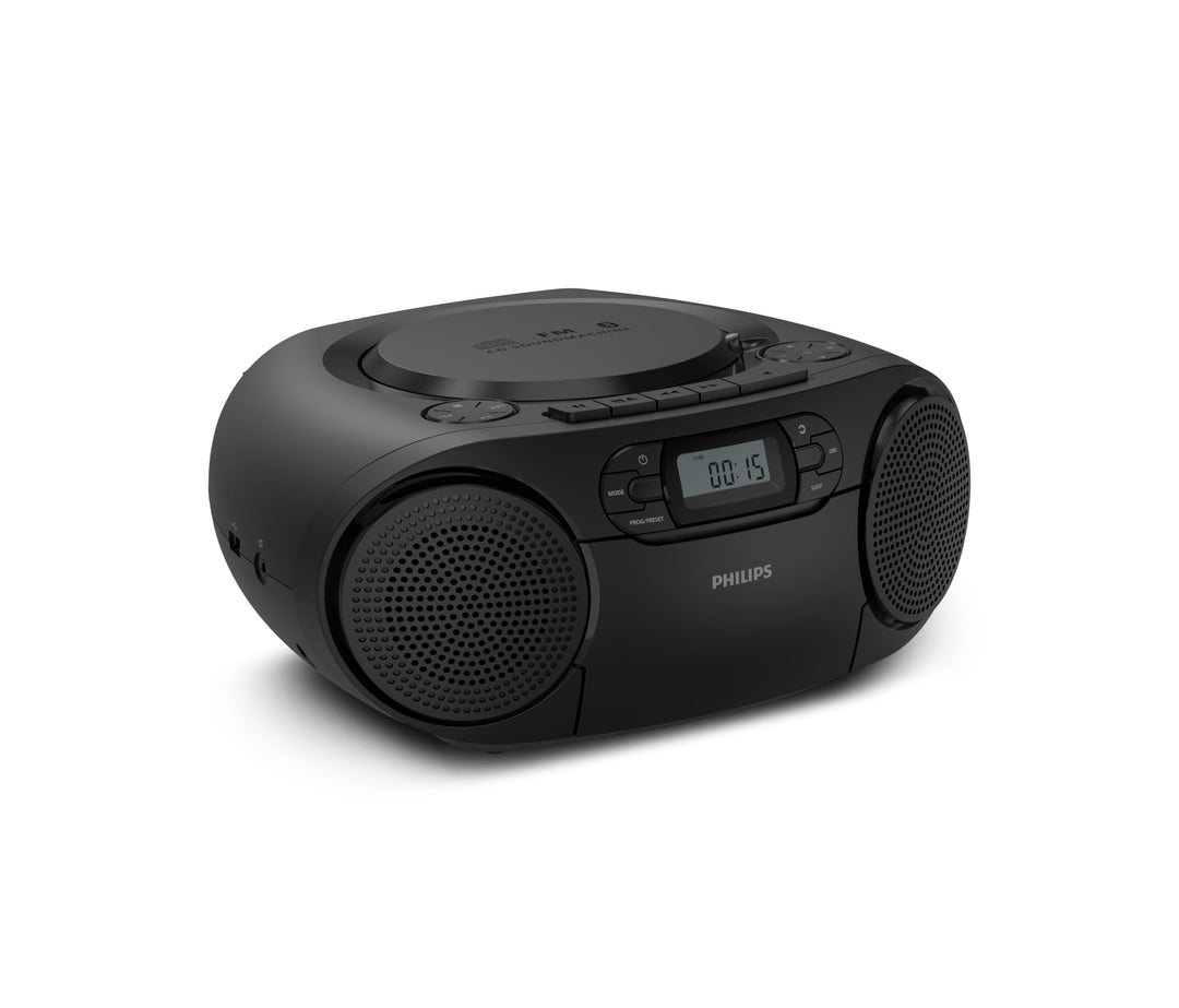 Philips Tragbare CD-Soundmaschine mit Kassettenspieler TAZ2200, DAB+/UKW-Radio, Bluetooth 6.0, USB-W