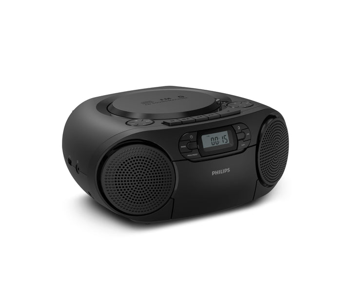 Philips Tragbare CD-Soundmaschine mit Kassettenspieler TAZ2200, DAB+/UKW-Radio, Bluetooth 6.0, USB-W