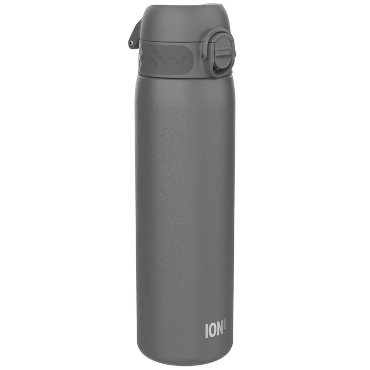 Ion8 Stahl-Trinkflasche, 600 ml, Auslaufsicher, Einhandöffnung, Sichere Verriegelung, Spülmaschinenf