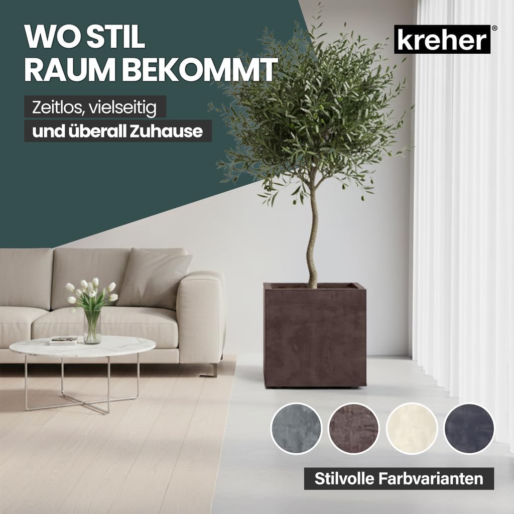 Kreher XL Pflanzkasten Millennium in verschiedenen Formaten und Farben. Tolle Naturstein Optik in Br