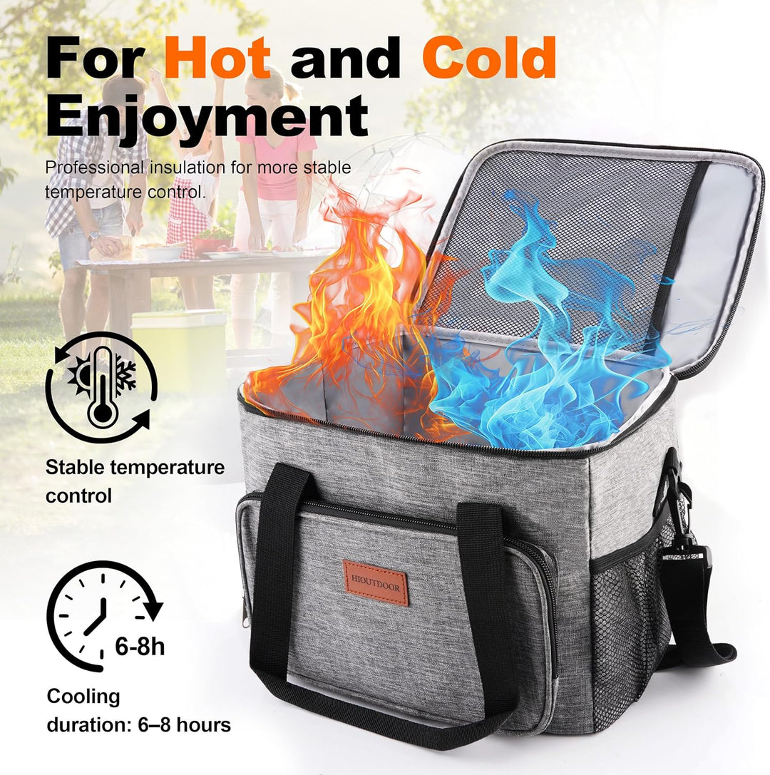 Isolierte Faltbare Kühltasche Lunchtasche wasserdichte Thermotasche Umhänge Tragetasche Für Herren D