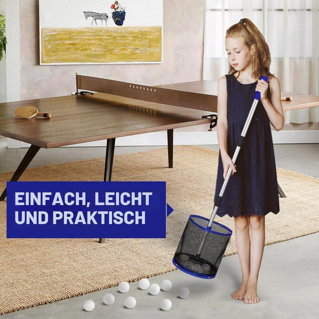 BESPORTBLE Tischtennisball Sammler Pongball Retriever Teleskopstange Behälter Organizer Leicht Tragb