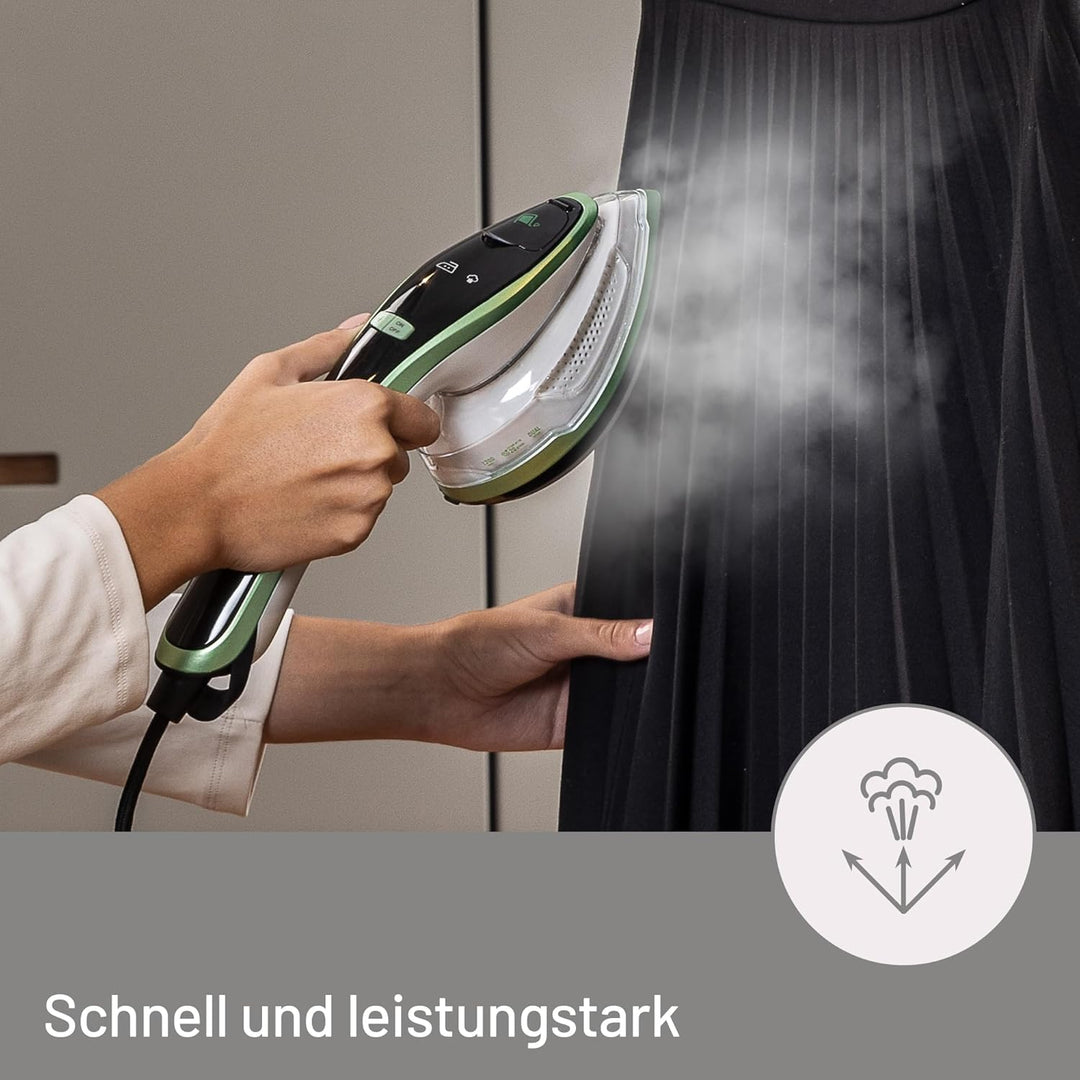 Imetec Steam Easy Dampfbügeleisen, tragbar, vertikales und horizontales Bügeln, Keramiksohle, dreifa