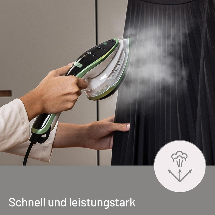 Imetec Steam Easy Dampfbügeleisen, tragbar, vertikales und horizontales Bügeln, Keramiksohle, dreifa