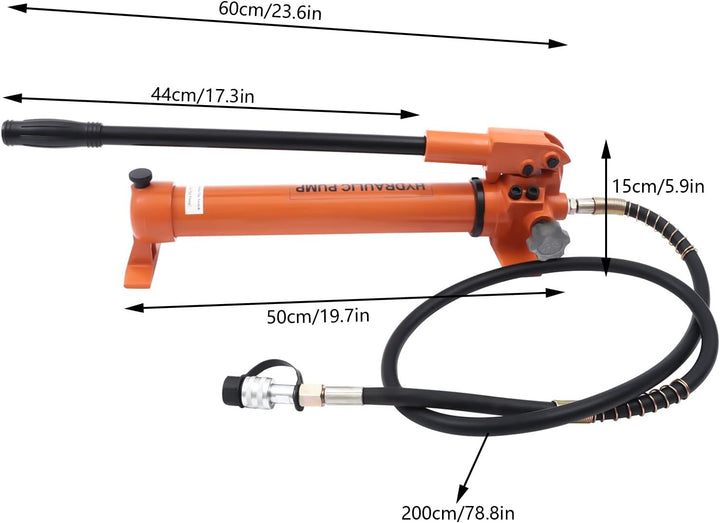 Hydraulik Handpumpe Manuelle Hydraulikpumpe mit Pumpstange 20 to. für Richtsatz Spreizer Druckzylind