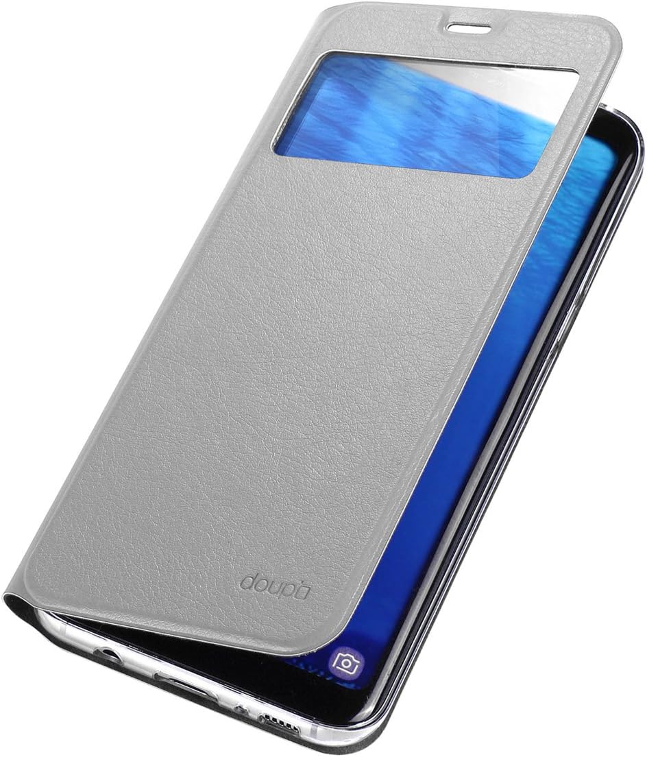 doupi FlipCase für Samsung Galaxy S8, Deluxe Schutzhülle mit Sichtfenster Magnet Verschluss Klappbar