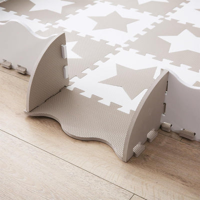 INTOMENG Puzzlematte Spielmatte Beige Baby Kinder Boden Matte Puzzlematten Schadstofffrei Krabbelmat