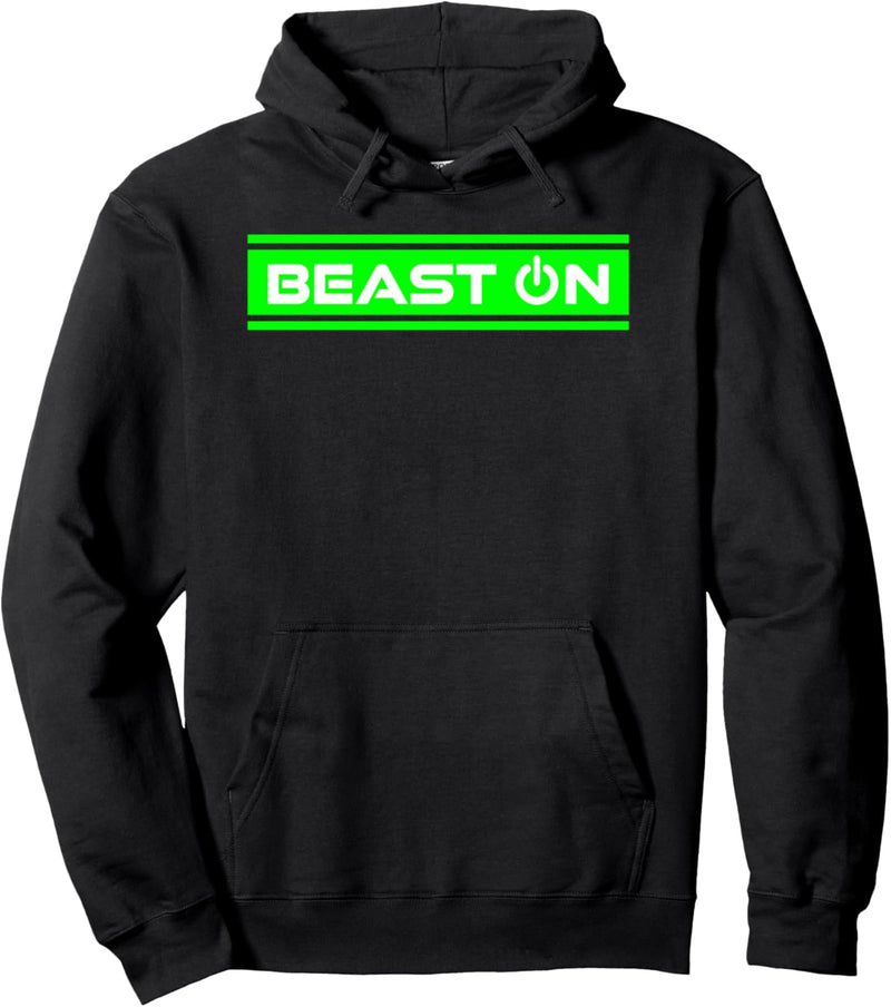 Beast ON Grün Gym Fitness Workout Gym Spruch Motivation Grün Pullover Hoodie