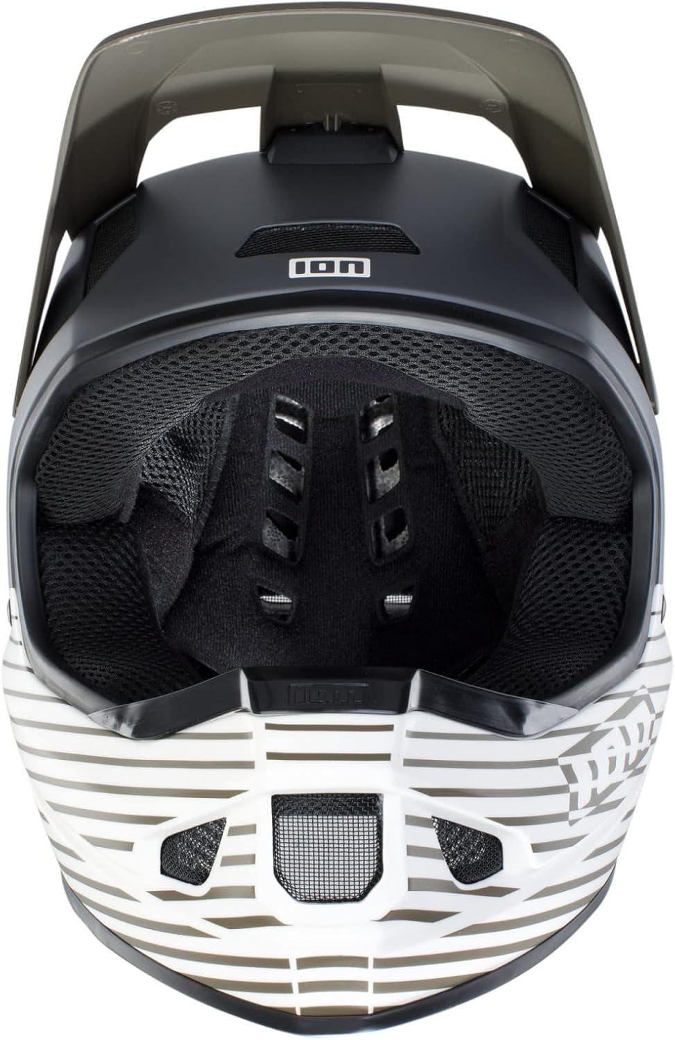 Ion Scrub Amp DH Fahrrad Helm grau/weiss/grün 2024 Grau M (56-58cm), Grau M (56-58cm)
