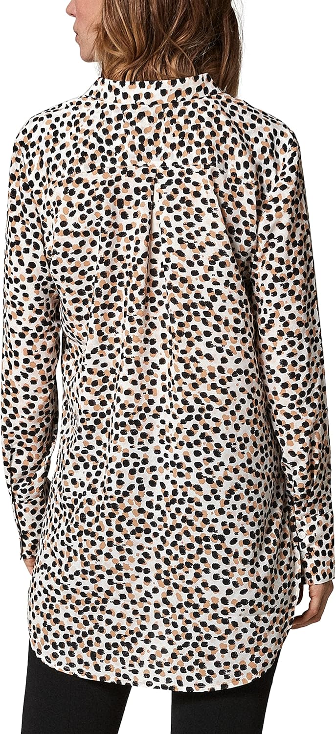 comma Damen Bluse 36 Mehrfarbig (Leo Dots Print 01b6), 36 Mehrfarbig (Leo Dots Print 01b6)