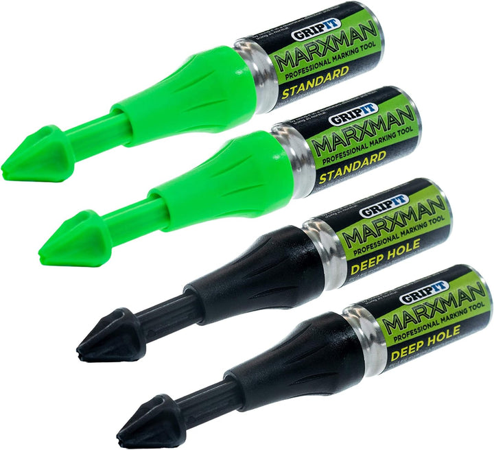 MarXman Green Standard x2 Kreide schwarz tief x2 Markierungsstift Loch Markierungswerkzeug