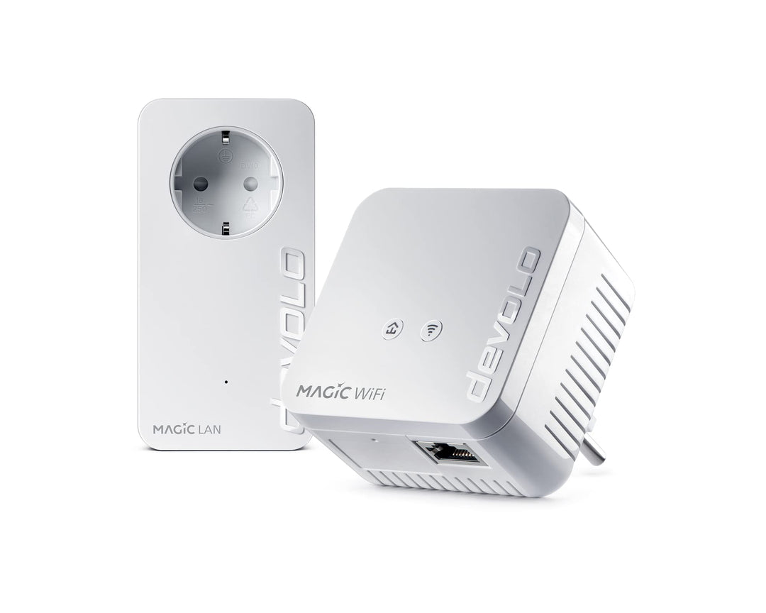 devolo Magic 1 - 1200 WiFi Mini-Starterkit, kompaktes Set, 2 Powerline-WiFi-Adapter für sicheres Hei