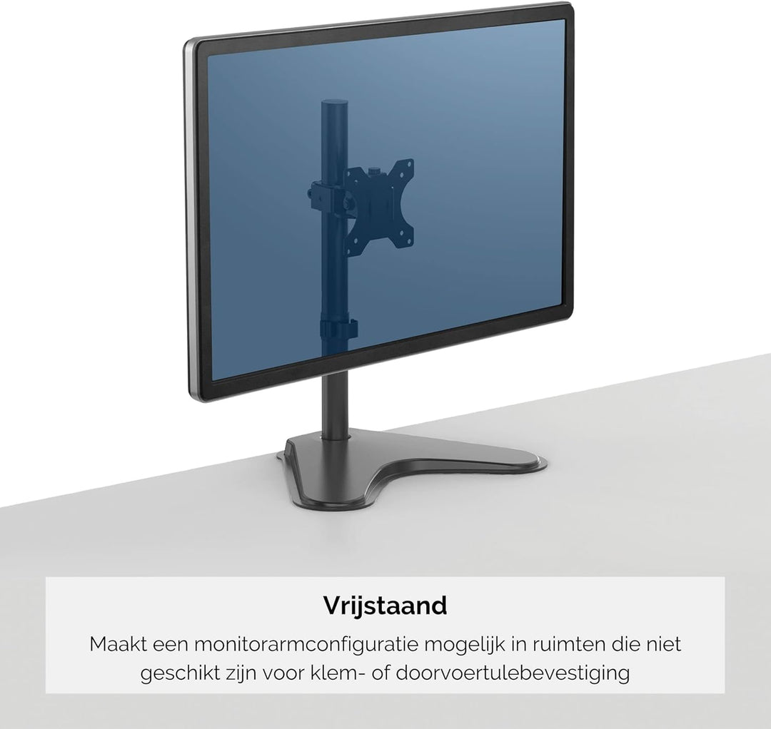 Fellowes Monitorarm Seasa mit Standfuss - höhenverstellbar - ergonomisch - für 1 Monitor bis 81,28 c