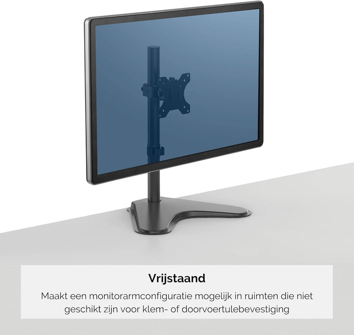 Fellowes Monitorarm Seasa mit Standfuss - höhenverstellbar - ergonomisch - für 1 Monitor bis 81,28 c