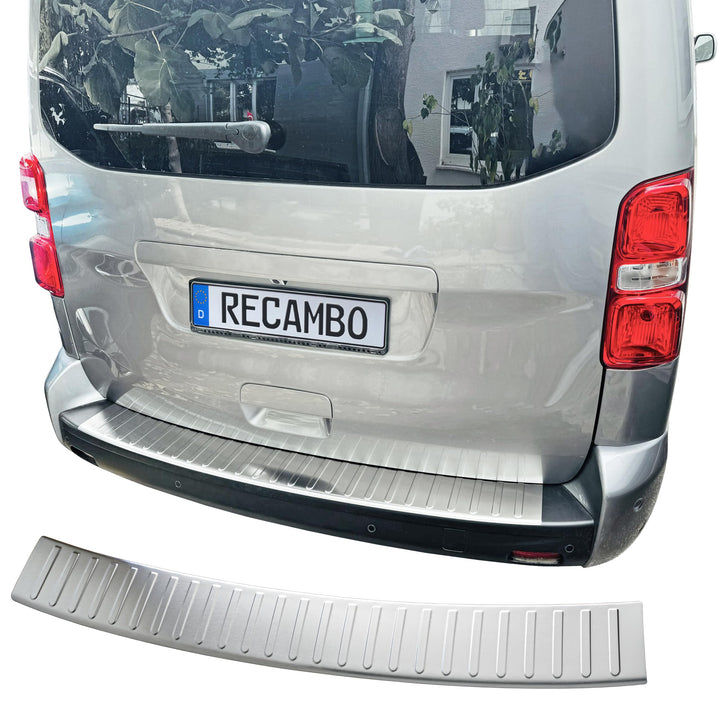 RECAMBO Ladekantenschutz Edelstahl matt gebürstet mit Textur - kompatibel für Toyota ProAce - BJ ab