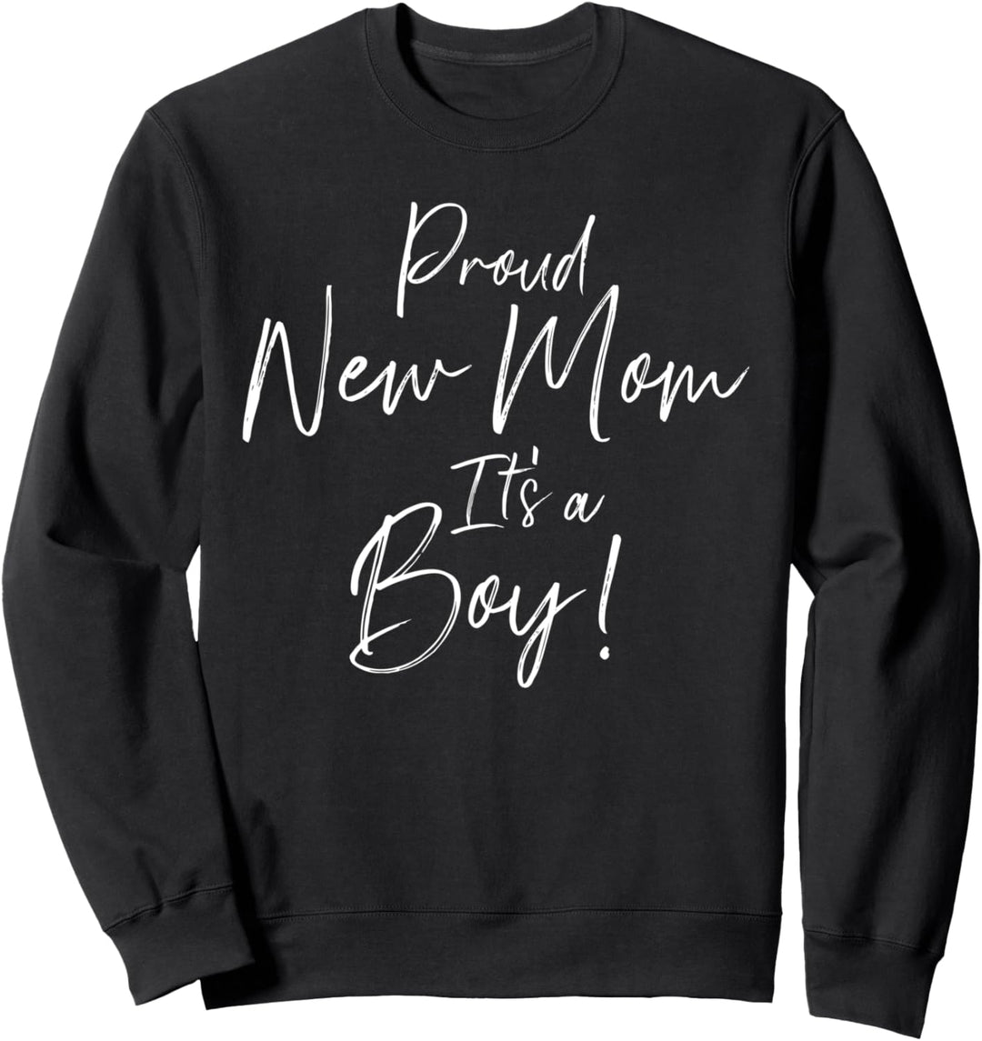 Stolze neue Mama Junge Baby Verkündung Sweatshirt