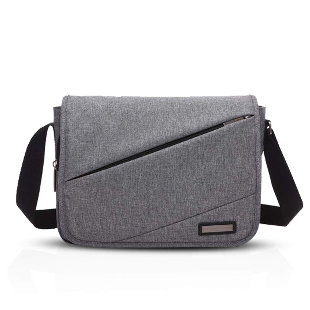 FANDARE Messenger Bag Umhängetasche Schultertasche Tasche Kuriertasche Polyester Grau, Grau