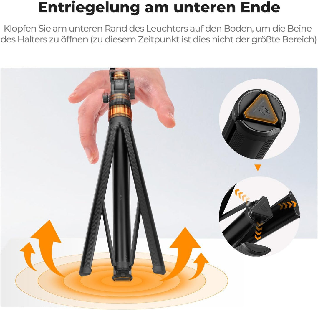 K&F CONCEPT Quick Release Metal Fotografie Lichtstativ 199CM, Tragbar Light Stand für Kamera, Handy,