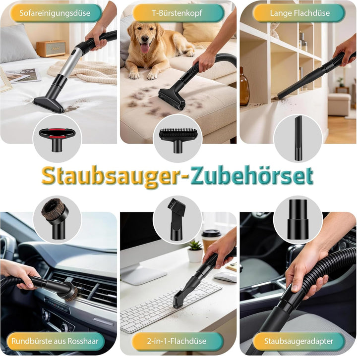 7 Stück Staubsauger Ersatzteile, 32-35 mm Staubsauger Aufsatz Universal, Staubsauger Ersatzbürsten,