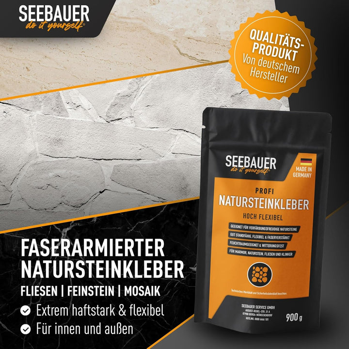 Marmor- und Natursteinkleber | Für Marmor, Naturstein und Kunststeinplatten| Weisser Natursteinmörte
