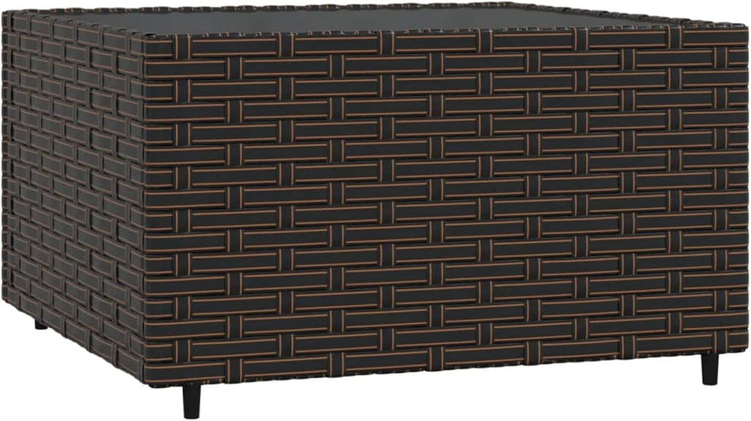 Yolola Poly-Rattan 3-Sitzer Balkonsofa mit Tisch | Balkonmöbel Kleiner Balkon | Gartensofa Set | Rat