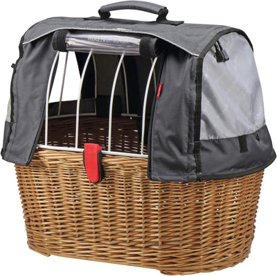 Rixen und Kaul KlickFix Doggy Basket Plus - KorbKlip - Fahrradkorb für Hunde Schwarz standard, Schwa