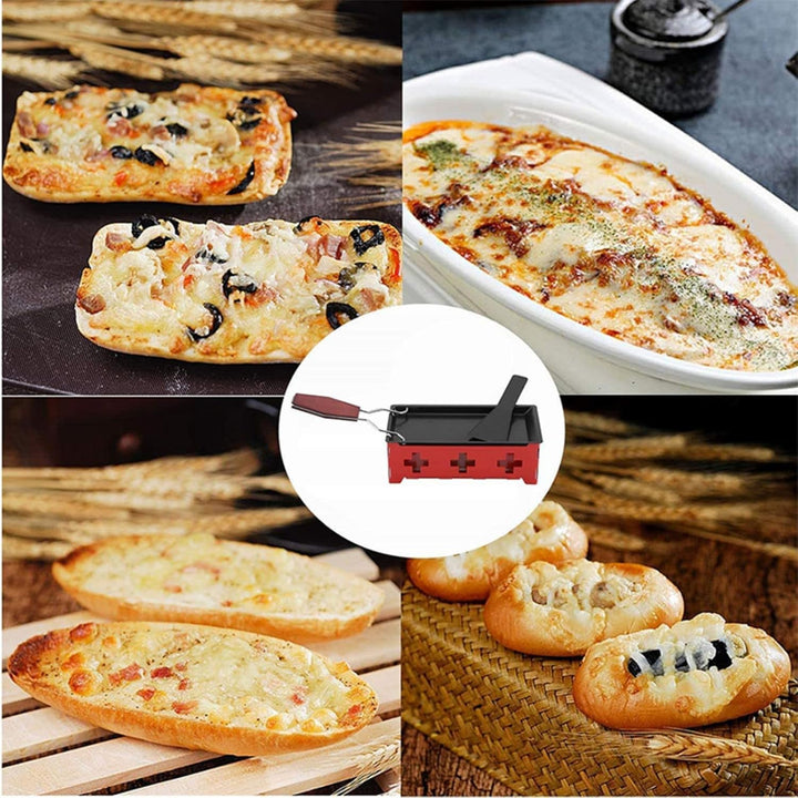 RoseFlower Mini-Raclette-Grill Einzelset für 1-2 Personen, Antihaft-Käse Raclette Rotaster Ofen Mit