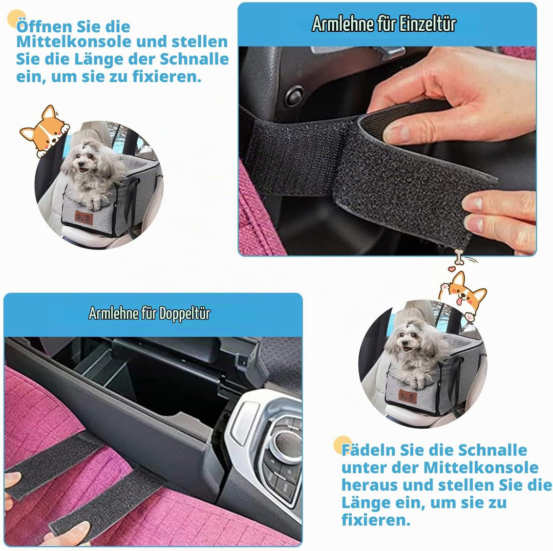 HundeAutositz für Kleine Hunde Katzen Abnehmbarer und Waschbarer Hundesitz für Kleine Haustiere Bis