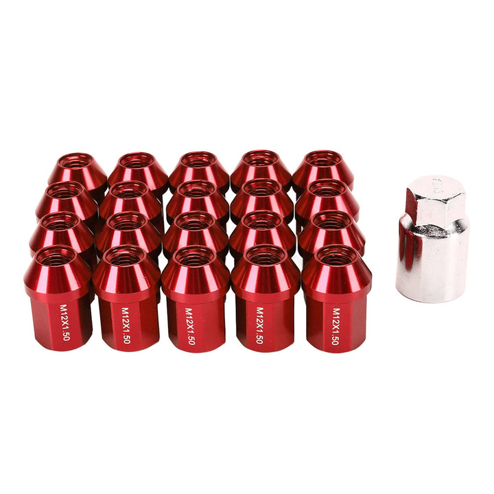 Autoteile, Rustptoof Closed End Radmuttern M12x1.5 35mm Ersatz für Lafesfa 2019 zur Reparatur(rot),