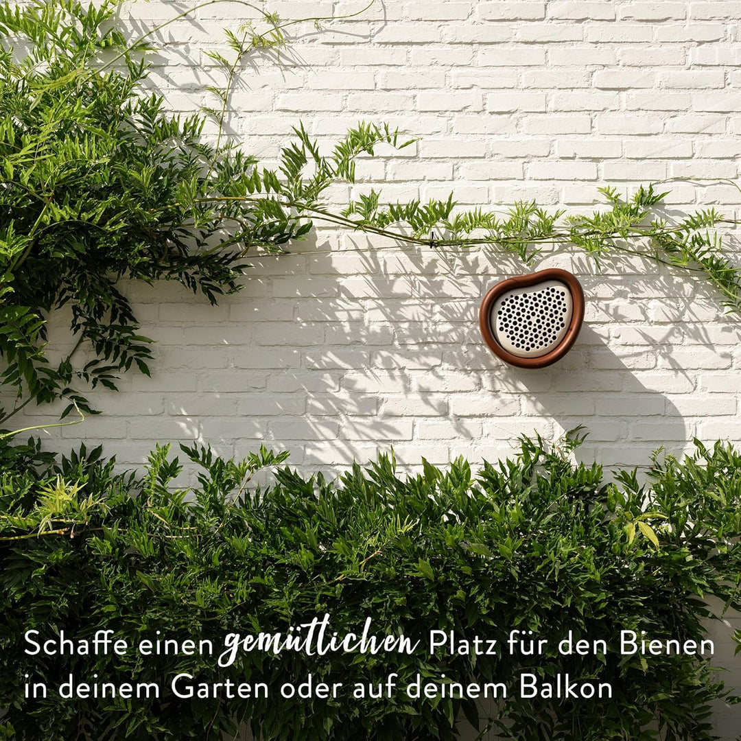 Elho Organic Bee Hotel 25cm - Insektenhotel für Bienen - 100% recyceltes Plastik - L27.4 x B16.8 x H
