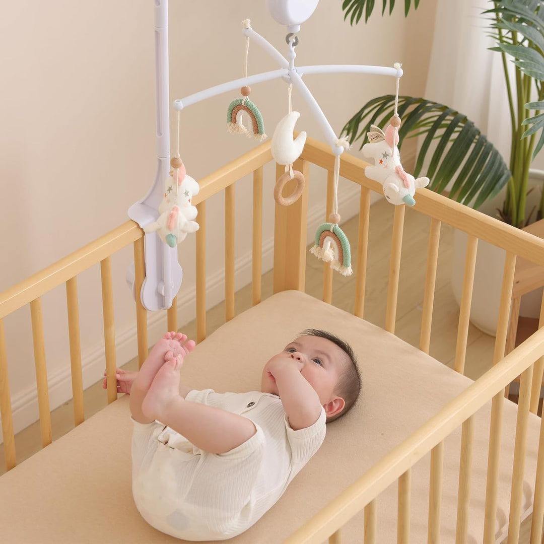 Mobile Baby,Baby Spieluhr mit 35 Musik,Einstellbare Lautstärke,Einfach anzubringen,Stoppt nach 30 Mi
