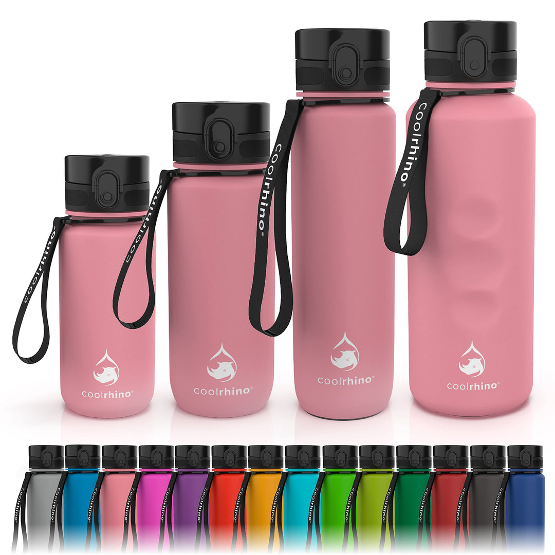 coolrhino Trinkflasche 350ml I 650ml I 1L I 1,5L für Sport, Outdoor, Schule, Fitness &amp; Kinder - Wass