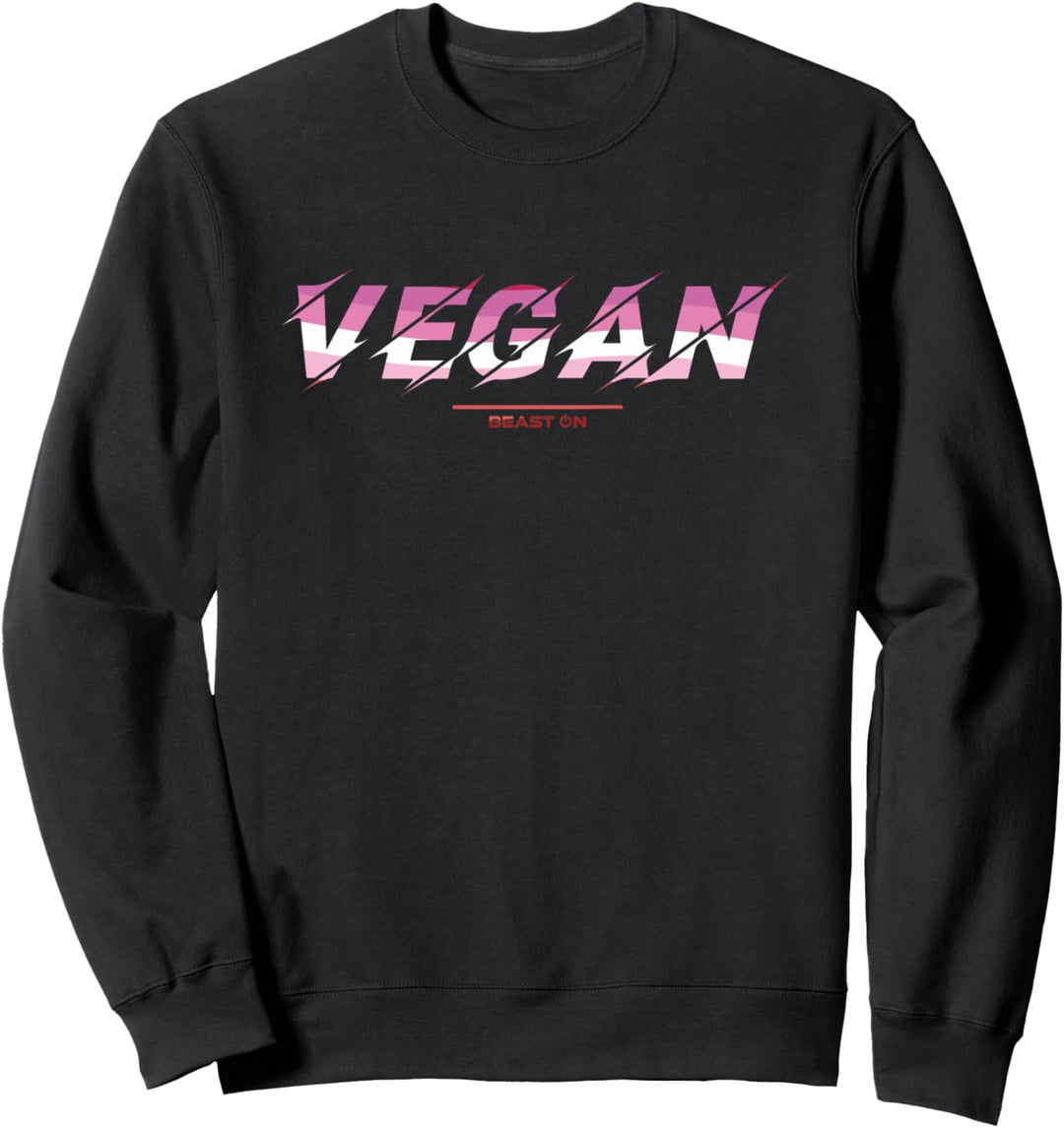 Vegan in Lipstick-Lesbian LGBTQIA+ Gym Fitness Motivation Sweatshirt