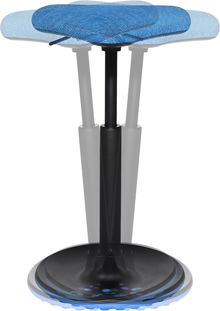 Topstar Sitness H1, Arbeitshocker, Stehhilfe, Drehhocker, höhenverstellbar, Stoffbezug Polyester, bl