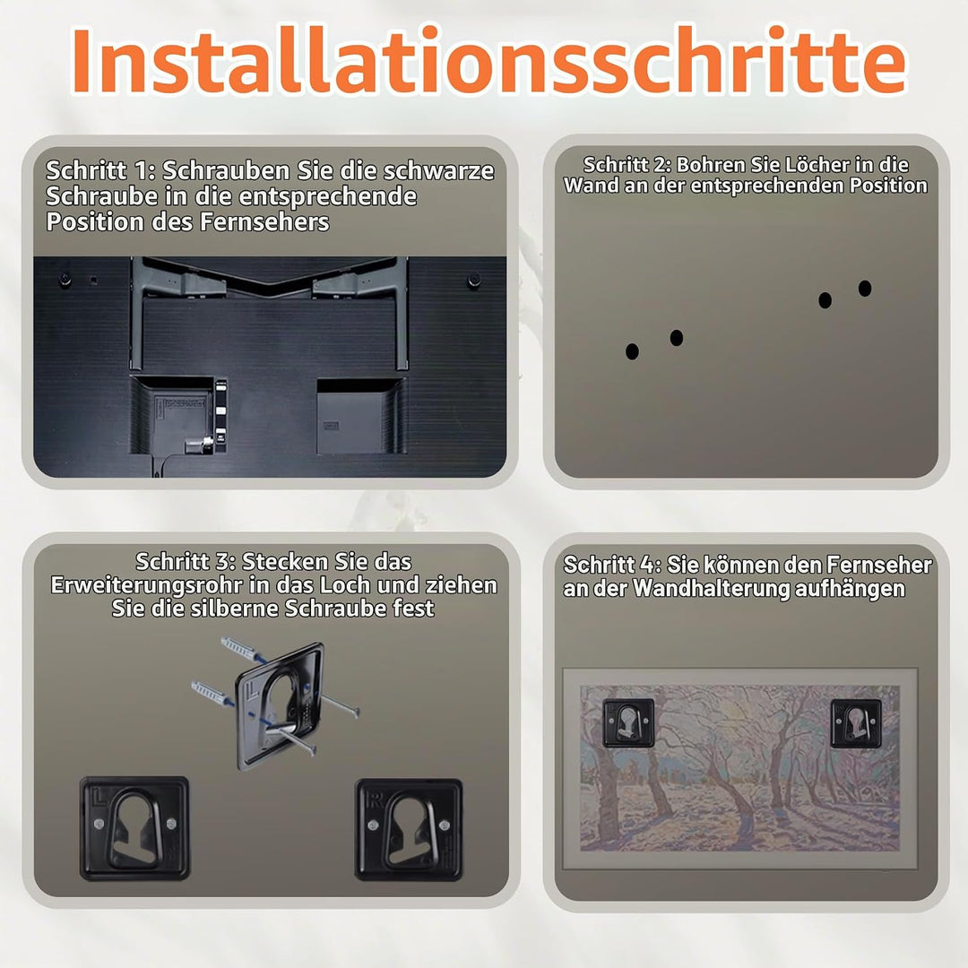 BN61-17233A/BN61-17234A Die TV-Wandhalterung ist kompatibel mit Samsung 32" 43" TV der Serien LS03AA