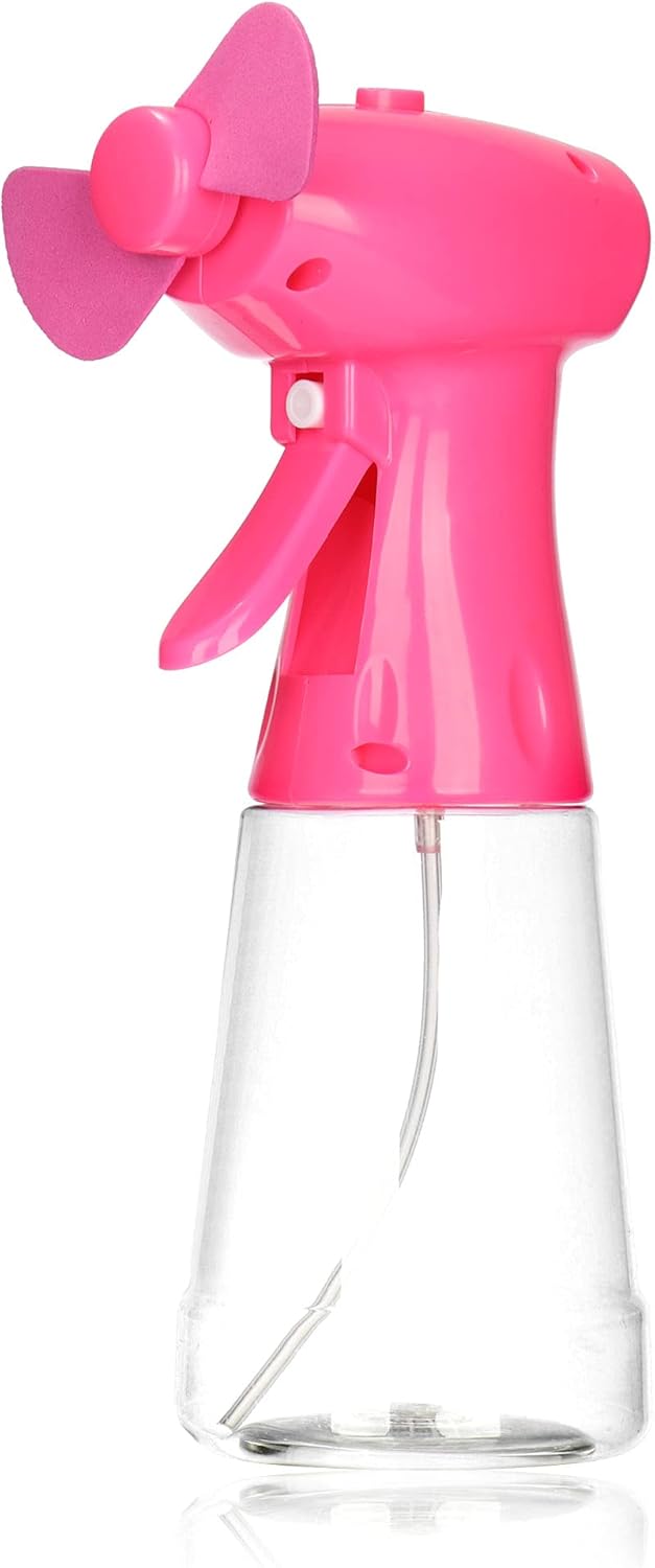 com-four® 6x Ventilator-Sprühflasche - sicherer Sprühventilator - Wassersprüher zur Abkühlung im Som