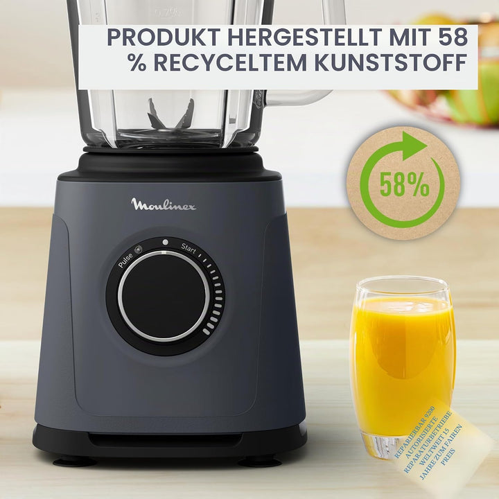 Moulinex PerfectMix Essential, Hochleistungsmixer, 1200 W, Powelix-Klingen-Technologie, leicht zu re