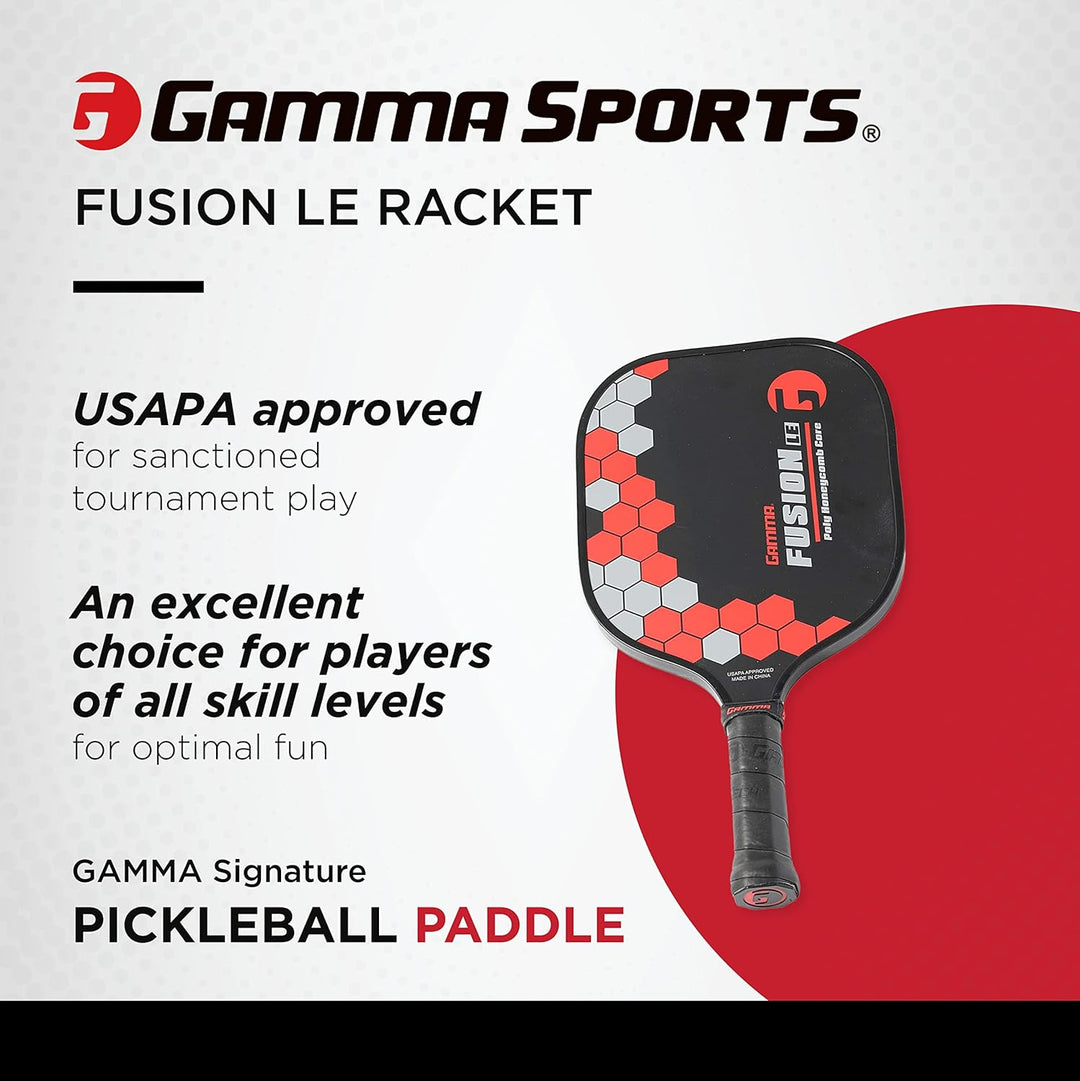 Gamma Poly Core Pickleball-Paddel: Pickle Ball Paddel für drinnen und draussen – strukturierte Graph