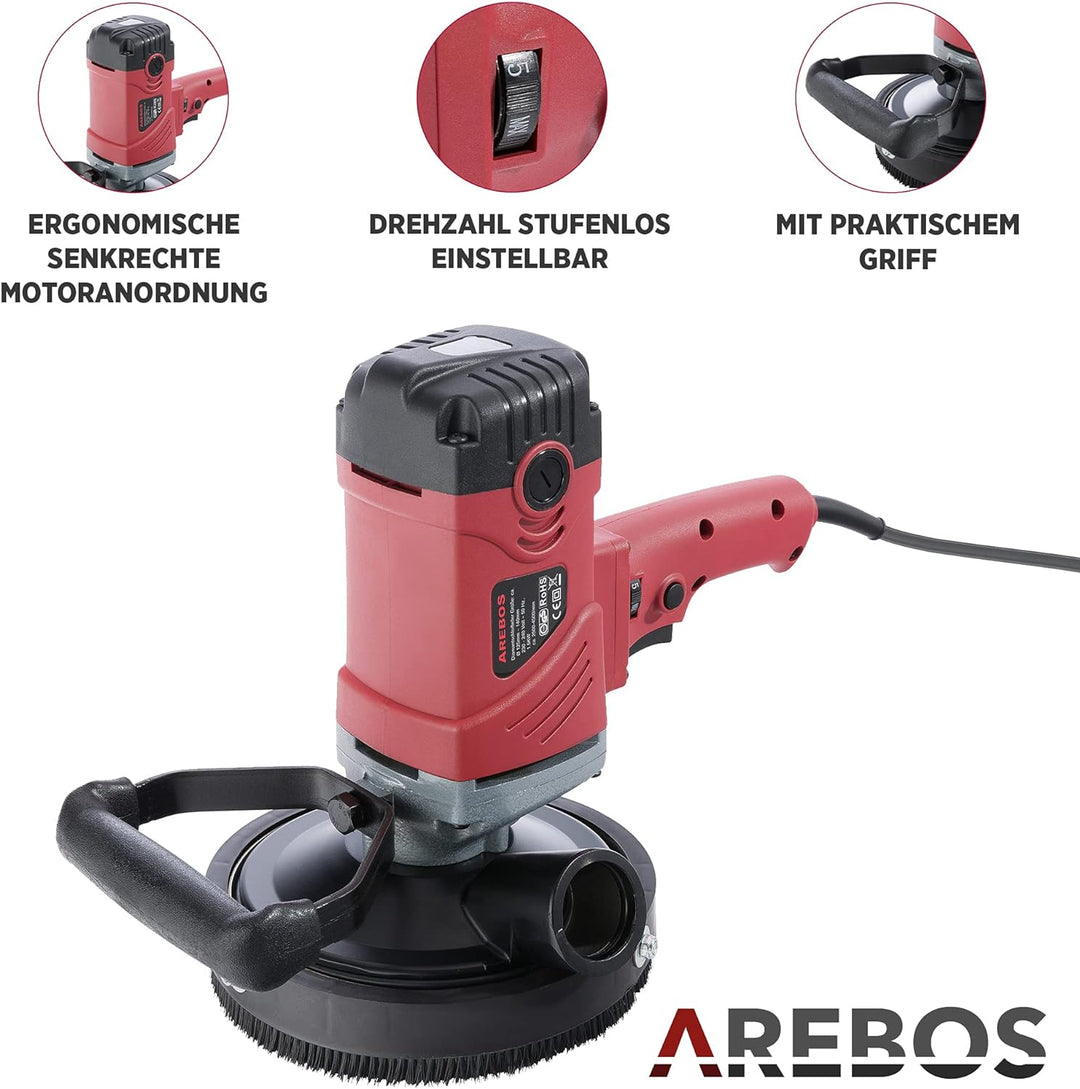 Arebos 4260199752364 - Fräsmaschine für Beton - Sanierungsfräse (1.500 W)