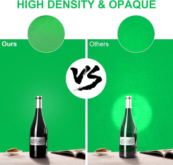 Greenscreen, 3x3m/9.8ftx9.8ft Green Screen mit 4 Leimzwinge für Fotografie, Orthland Fotohintergrund