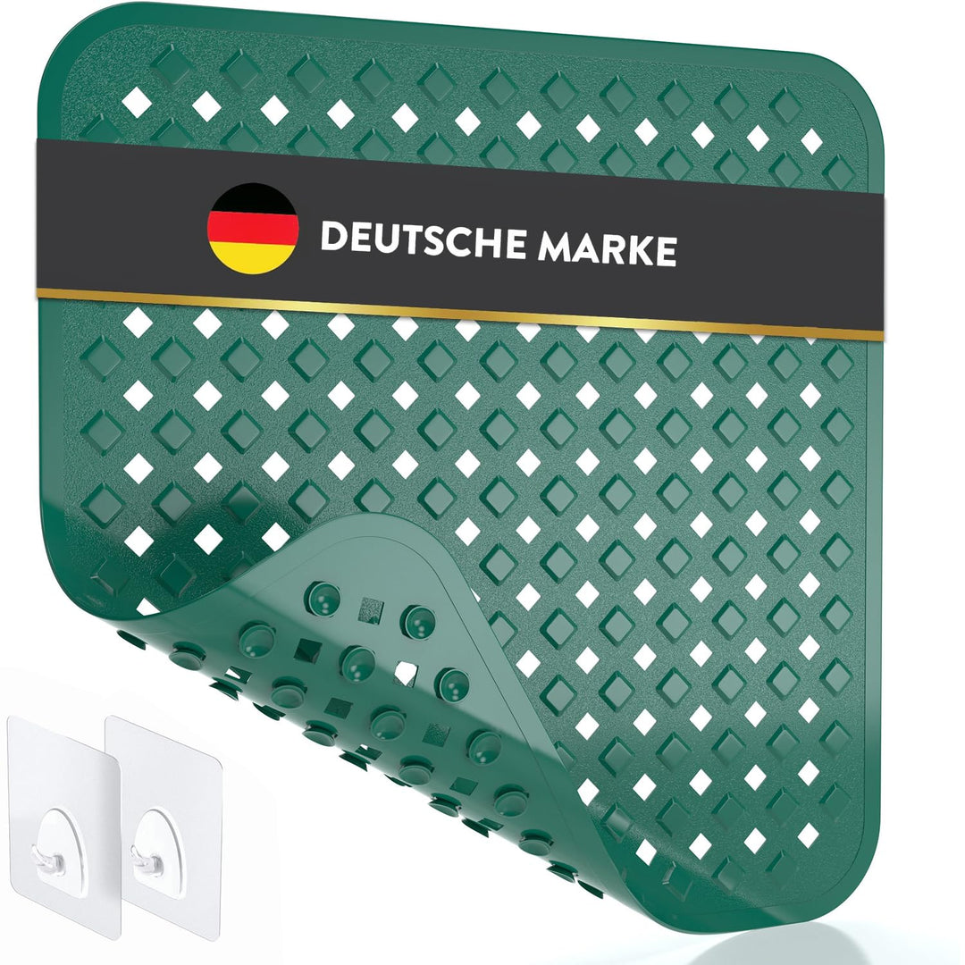 BAMONDO Duschmatte rutschfest & Hautsensitiv (dunkelgrün) 53x53 cm - Antirutschmatte Dusche maschine