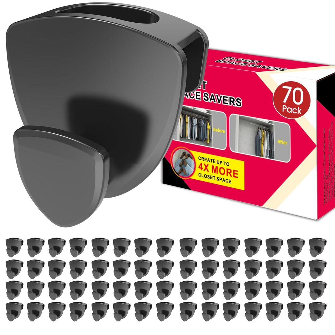Kleiderbügel Platzsparend 70 Stück - Schwerlast Organizer bis 20KG | Stabile platzsparende Kleiderbü