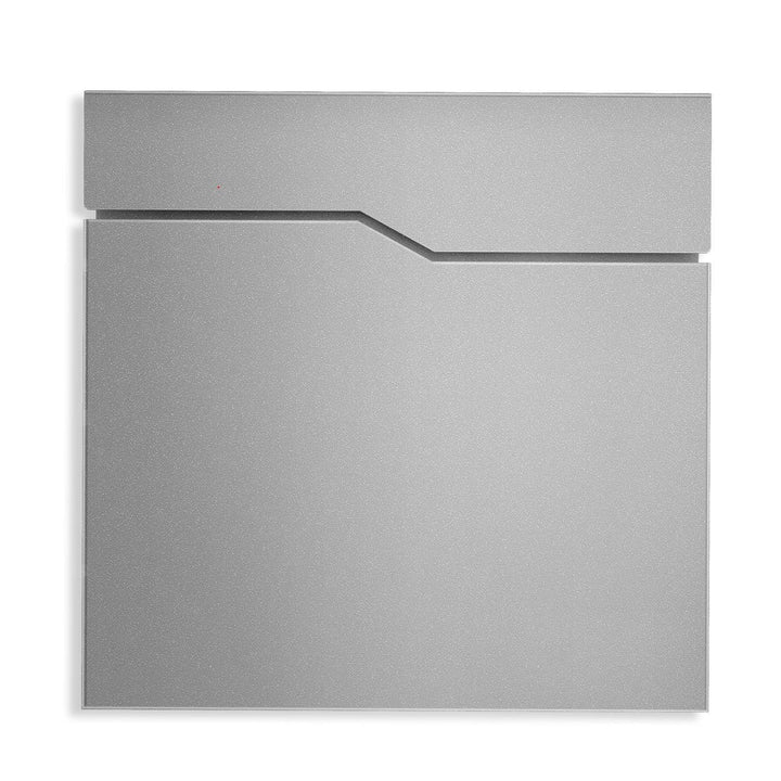 Metzler Briefkasten pulverbeschichtet in Graualuminium RAL9007 - Wandbriefkasten mit Zeitungsfach -
