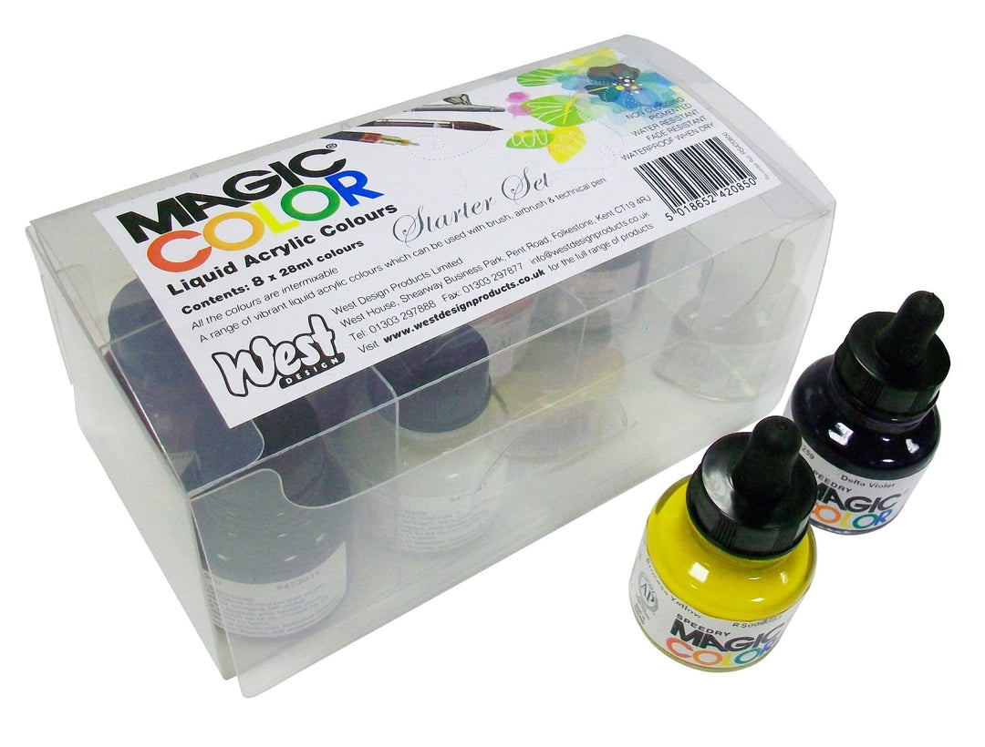 Magic Colour RS420850 Einführungsset, 8 Flaschen Ideal für Airbrushing, Lavierungen, Aquarelleffekte
