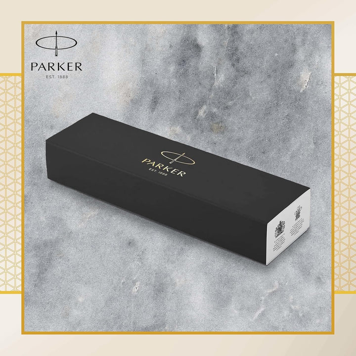 Parker IM Tintenroller - Premium Warm Silver - feine Spitze - Schwarz - Geschenkbox Premium Warm Sil