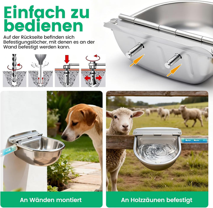 SchwimmerträNke,Pferde Und RinderträNke，Traenkebecken Mit Schwimmer,TräNke Schafes,Edelstahl TräNkeb