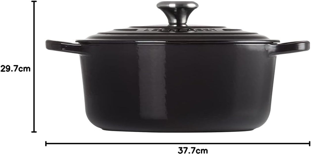 Le Creuset Signature Emaillierter Ofenofen, rund, 14 l 5.5 qt schwarz, 5.5 qt Schwarz