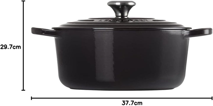 Le Creuset Signature Emaillierter Ofenofen, rund, 14 l 5.5 qt schwarz, 5.5 qt Schwarz